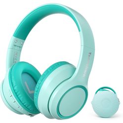 Kids Bluetooth Headphones with Active Noise Cancelling, Wireless Over-Ear Headphones for Boys Girls, Foldable, Adjustable,40H Playtime, Mic for School