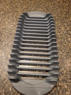 Gray Silicone plate drying rack