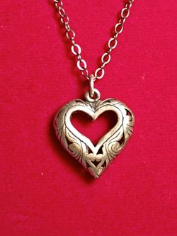 Sterling Open Heart Necklace