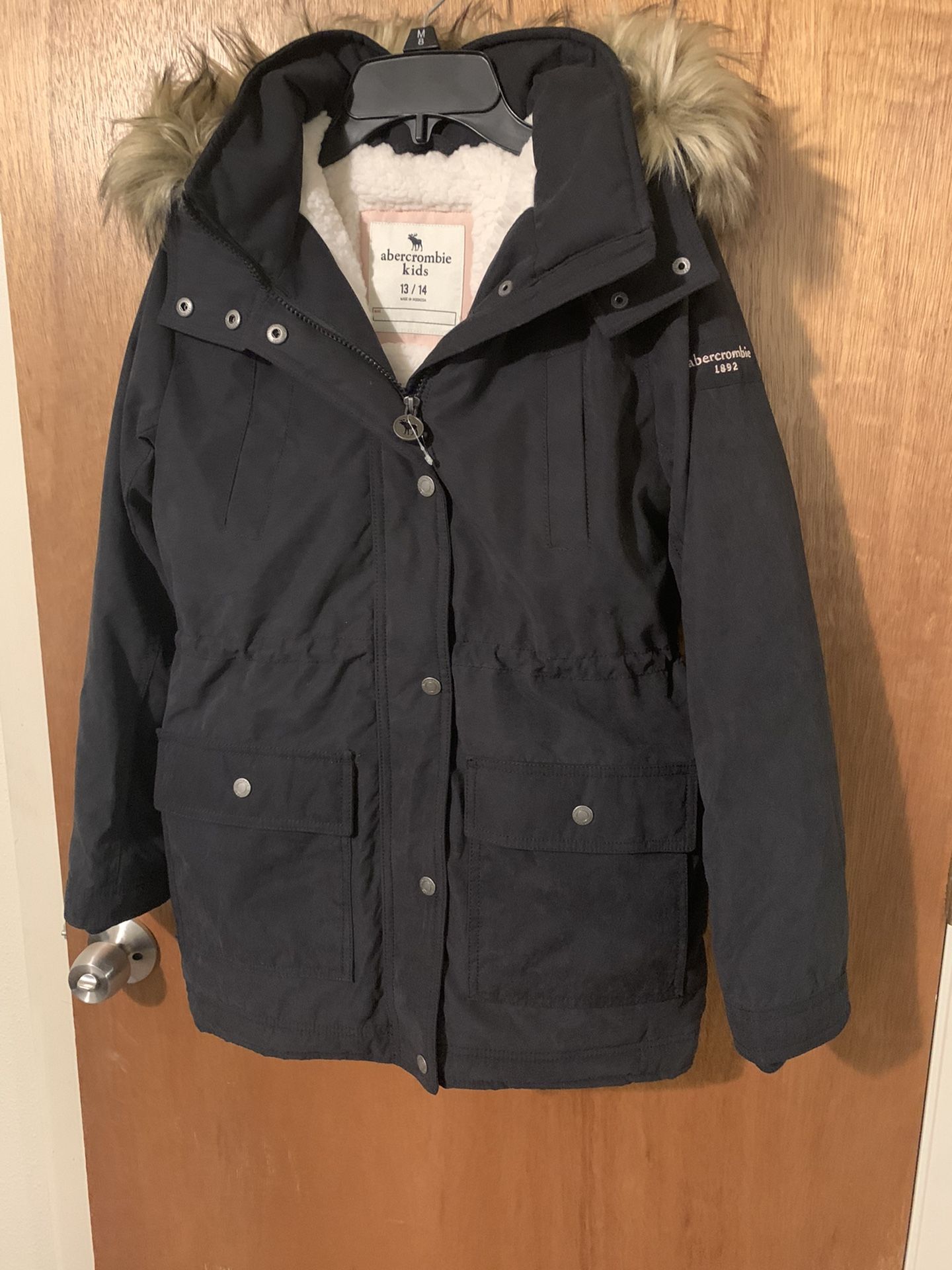 Girls Black Parka