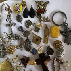 Lot Of Some Religious ,som Not Jewelry 