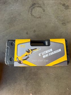 NEW 20V 6” Lithium Mini Cordless Chainsaw Kit w/ 2 Batteries, Charger & Case