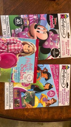 Girls Sticker Play + Doll Hair Book