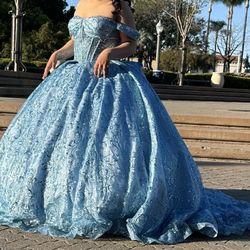 Baby Blue Quinceañera Dress  