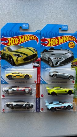 Lot of 6 Hotwheels Aston Martin