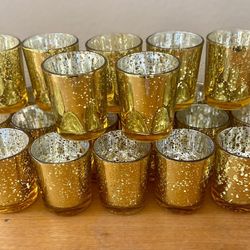 Gold mercury glass Votive Candleholders (24 Cnt).  $20    40%  Less Than Amazon 