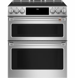 Cafe 30” slide-in induction double door stove