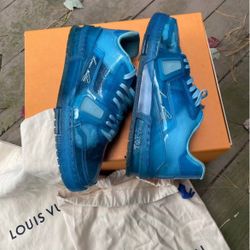 SZ 8 Men Louis Vuitton Trainer low trainers “Blue”
