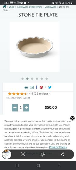 Pampered Chef Pie Dish