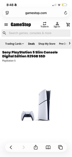Sony PlayStation 5 Slim Console Digital Edition 825GB SSD