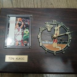 Toni Kukoc 1993-94 Rookie Card Skybox Premium Mint Condition Custom Clock Frame $200 OBO 