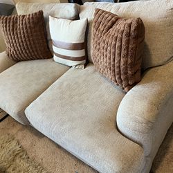 Beige Loveseat/small Couch