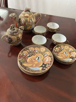 15 piece Japanese tea set