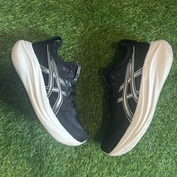 ASICS Gel Nimbus 27 Black White Running Shoes Men’s Size 10 Athletic Sneakers 