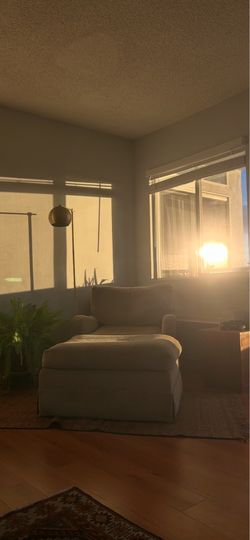 $ NEGOTIABLE: Oversized Lounge Chair & Ottoman
