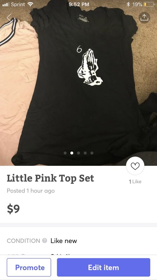 2 shirts crop top and drake praying hands
