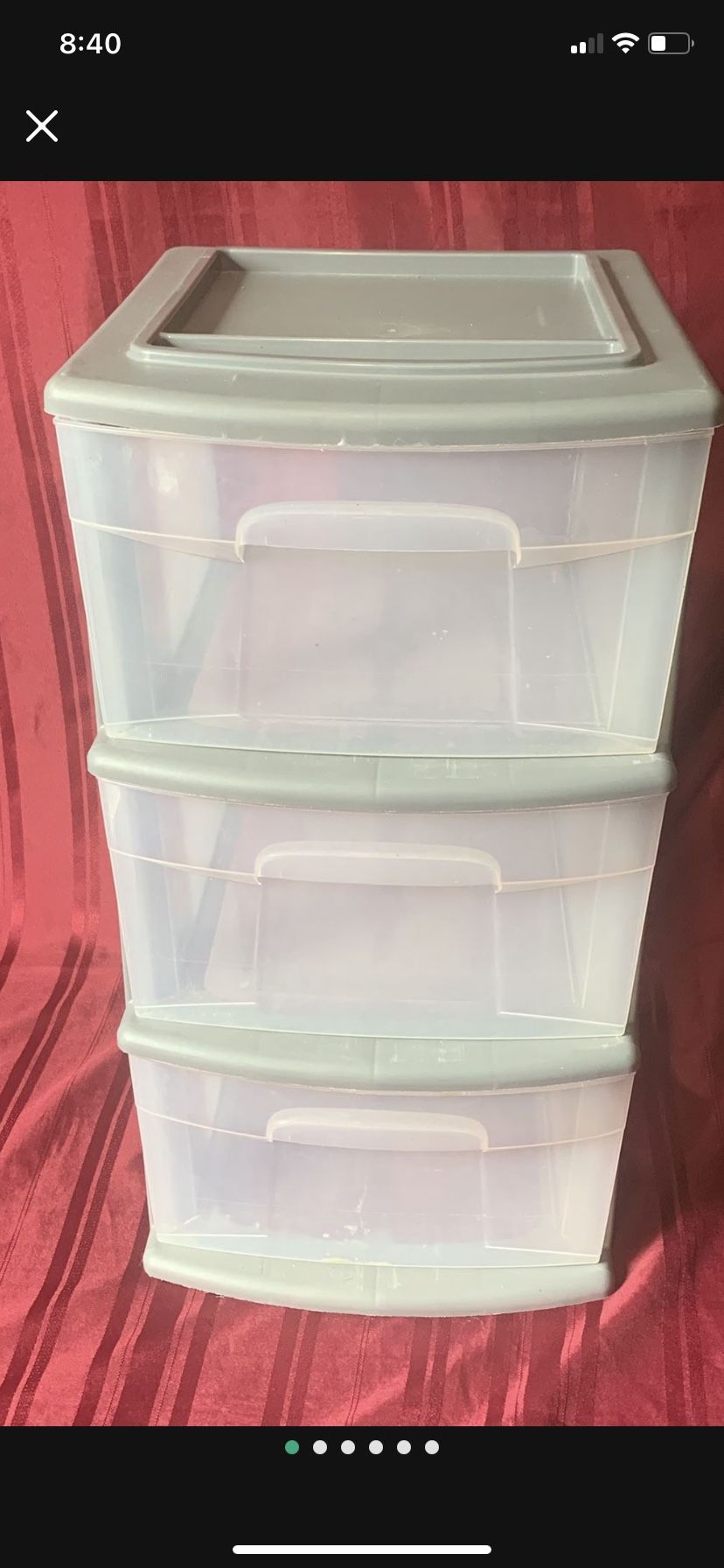 3 Drawer Plastic Storage Container 