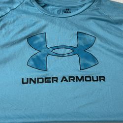 Men's Under Armour Blue Athletic T-shirt Large