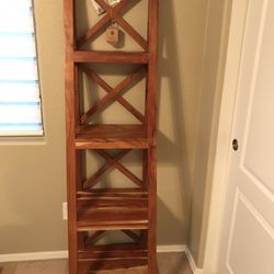 Ladder Bookcases -Set Of 2 Solid Wood (New)