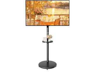 New -Rolling TV Stand for 13-43" TVs, 33 lbs, Black