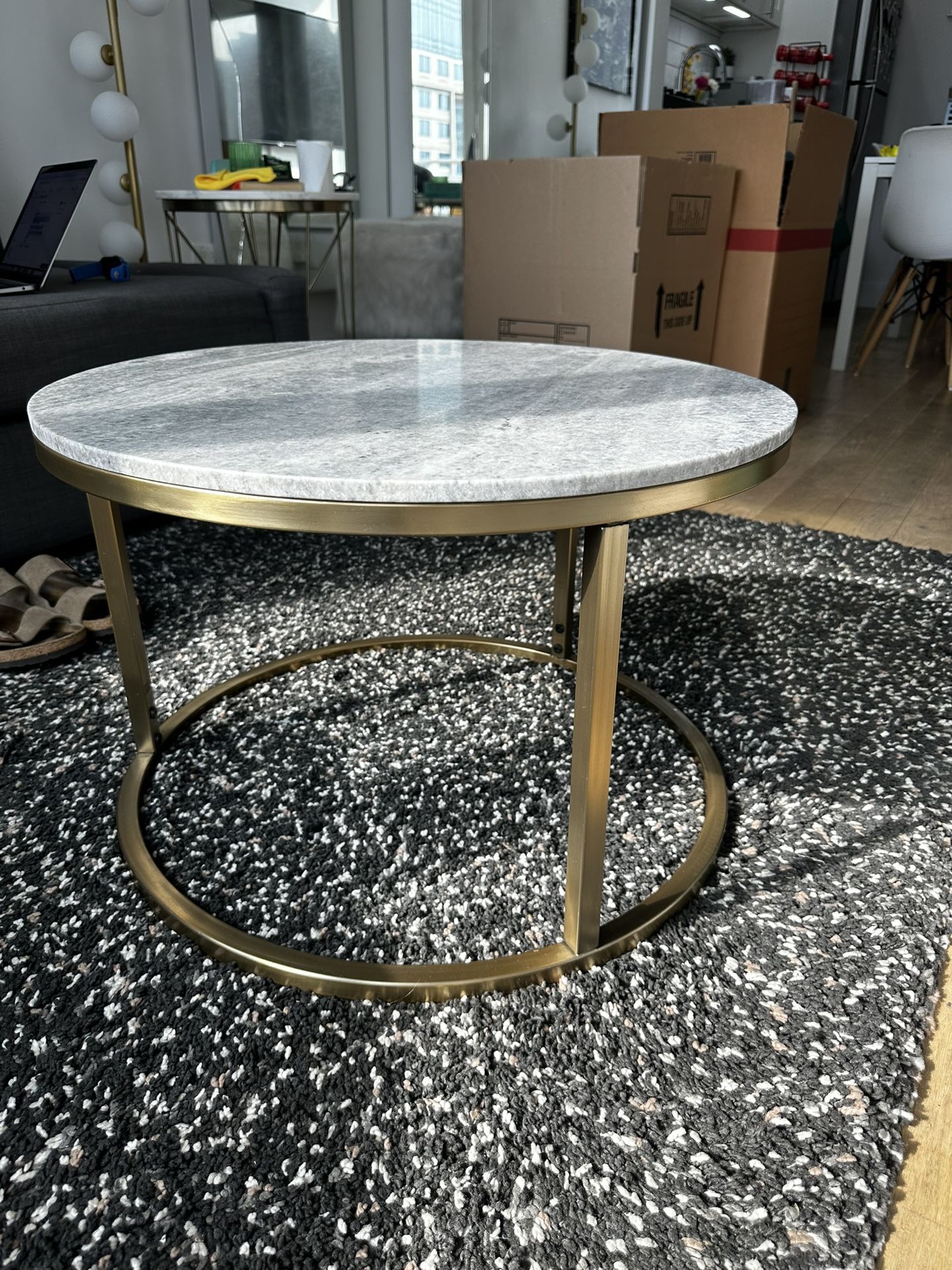 Real Stone Coffee Side Table