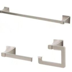 Glacier Bay Winstead 3 Piece Bath Accessories Set In Brushed Nickel