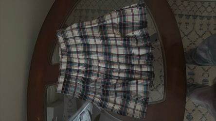 Plaid pleated skirt