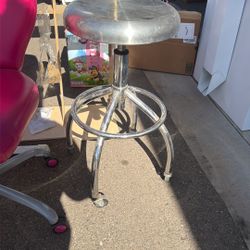 Metal Rolling Chair Garage Chair 