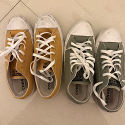 2 Pairs Of Converse Used