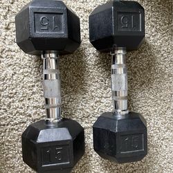 15LB, 10LB, 5LB dumbbells