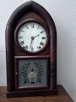 Antique Gothic Arch Mantel Clock