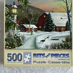Bits and Pieces 500 Piece 18” X 24” Jigsaw Puzzle “In the Still of Dawn”