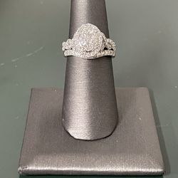 2ct Tdw 14kt Wg 2pc Wedding Set