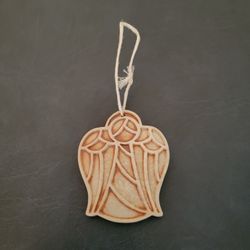 Christmas Ornament - Clay Angel 3.25" High