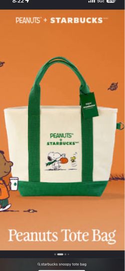 Starbucks x Peanuts Snoopy Canvas Tote Bag