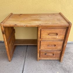SOLID WOOD Desk w Drawers Pine