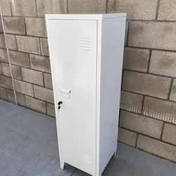 NEW White Metal Storage Locker Cabinet With 3 Shelves **$70 each or $60 each if you take 2 or more** **8 Available, New In Box**