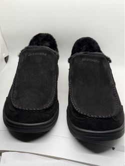 Skechers men’s slip on in home slippers shoes