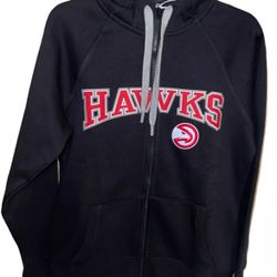 Women's Antigua Black Atlanta Hawks Team Victory Full-Zip Hoodie Size L - NWT!