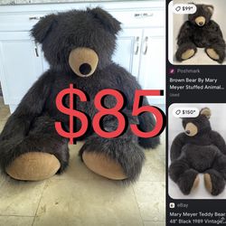 $85 GIANT Aurora Teddy Bear Realistic textue, like new 