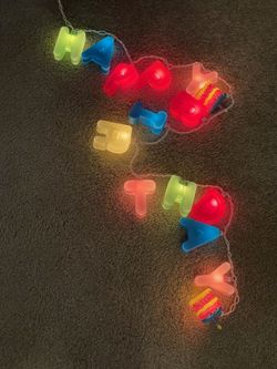 Kurt Adler Novelty Happy Birthday Indoor / Outdoor Lights, New