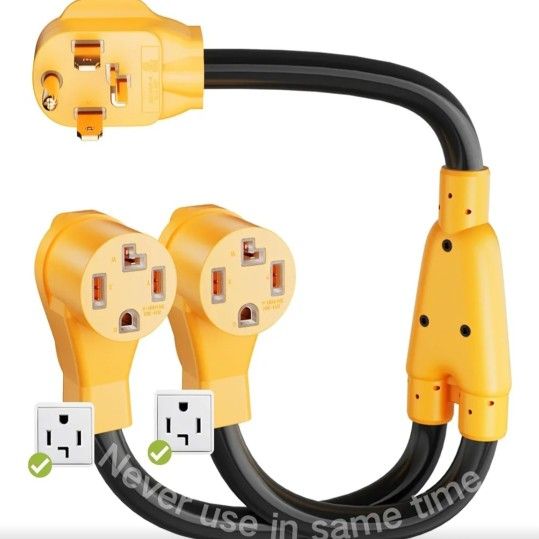 MECMO 4 Prong NEMA 14-30 Splitter Cord 