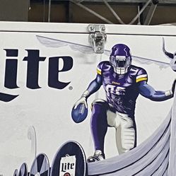 Miller light Vikings cooler with handles
