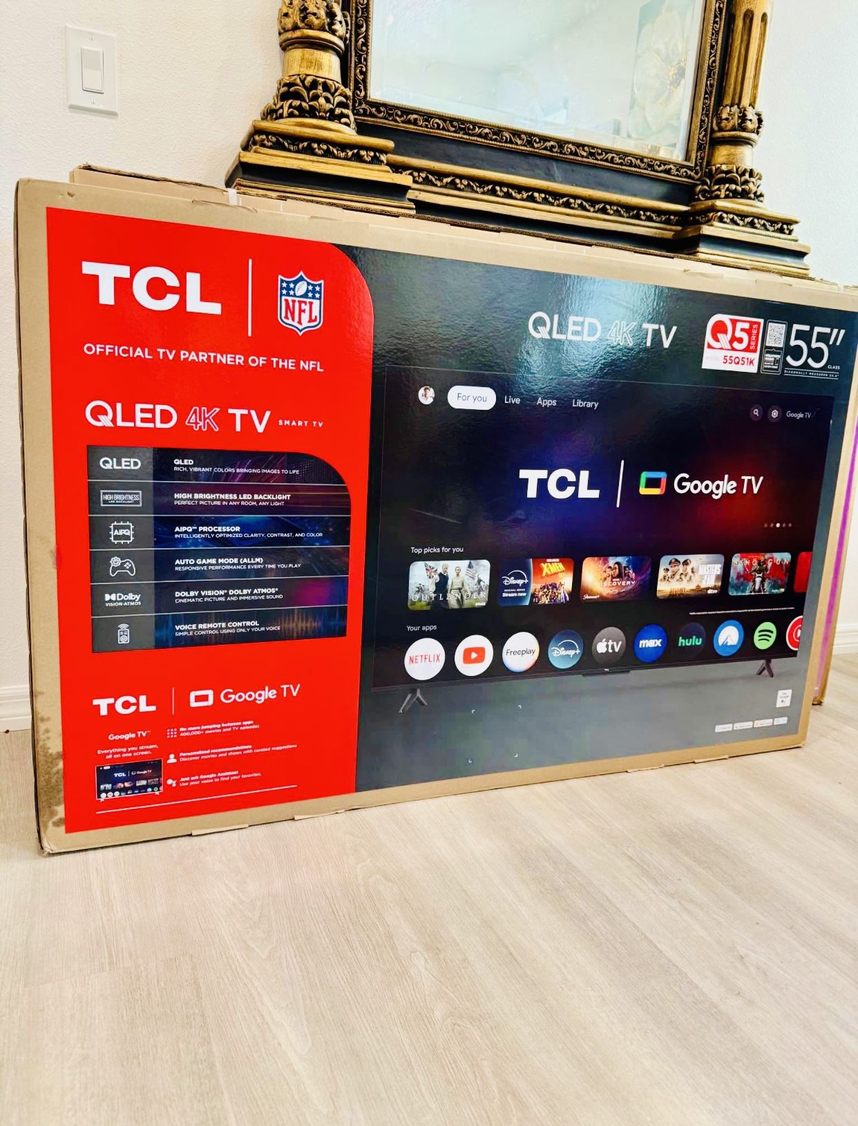 TCL 55" Q Series (NEW 2025) 4K UHD HDR QLED Smart TV with Google TV – 55Q51K Brand New In Box