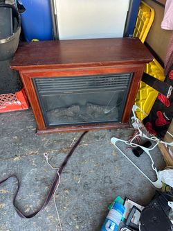 Optimus Fireplace Infrared Heater with Remote, LED Display