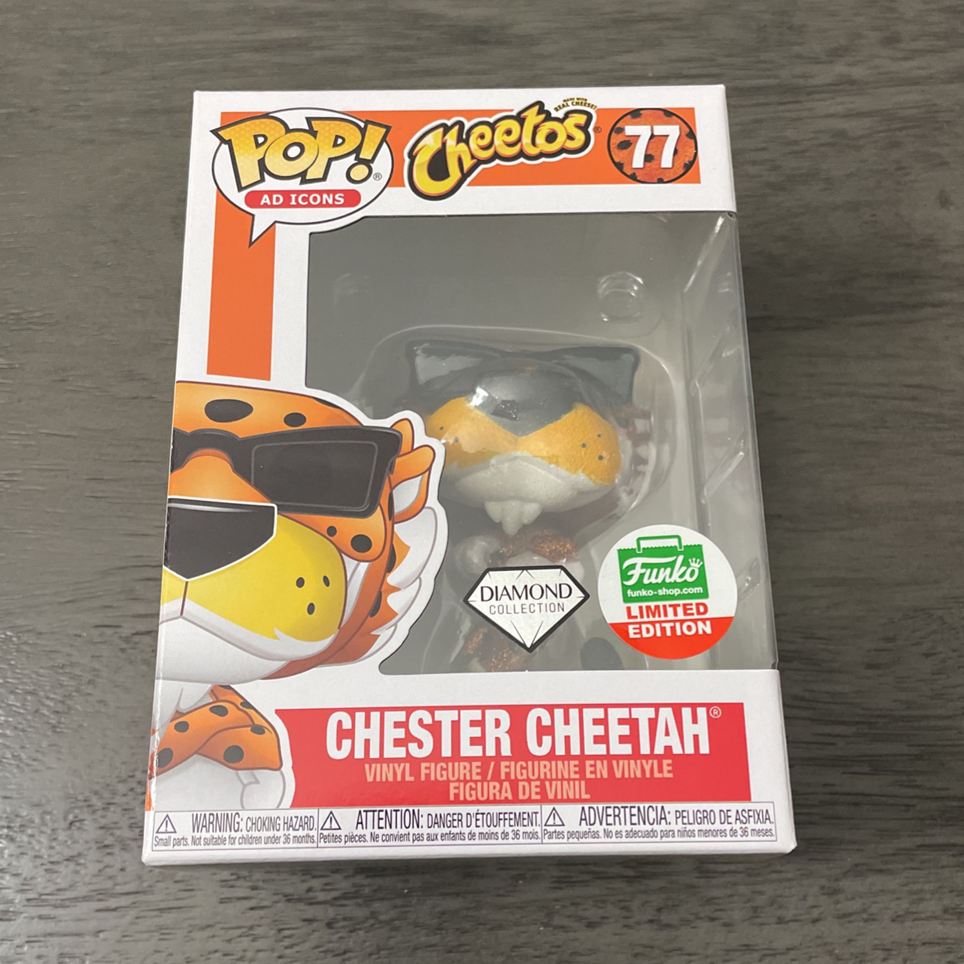 Funko Pop! Cheetos Chester Cheetah #77 Diamond Collection Funko Shop Exclusive