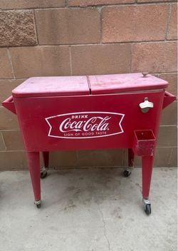 Coca-Cola Rolling Metal Patio Cooler