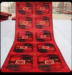 Vintage Ersari Rug, 3x6 ft Afghan Hand Knotted Wool Area Rug, Tribal