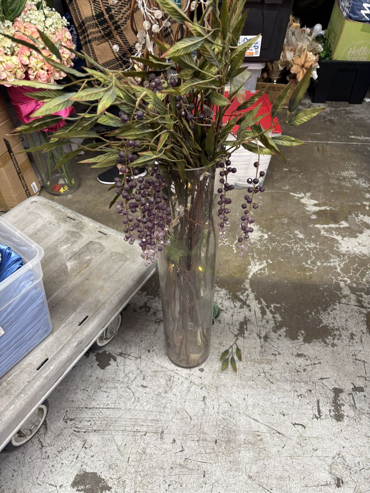 Flower Vase With Lights And Crystals