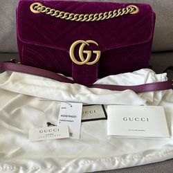Authentic Gucci Marmont Velvet Bag